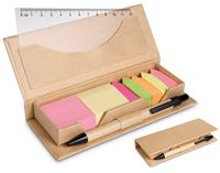 SET SCRIVANIA CON PENNA, RIGHELLO E MEMO